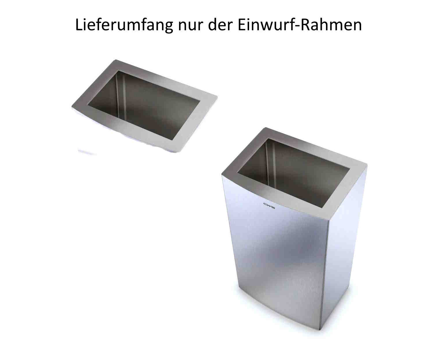  CWS Einwurf-Rahmen zu Abfallbehälter Stainless Steel Paper Bin 25 l 