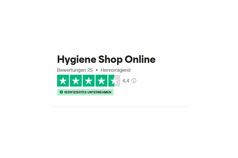 Hygiene Shop Online  Bewertung Hervorragen Verifiziertes Unternehmen