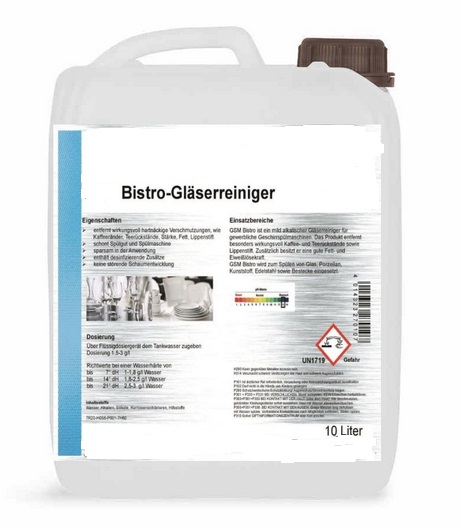 Bistro-Reiniger für Gastro Gläser- & Geschirrspülmaschinen | 10 Liter Kanister