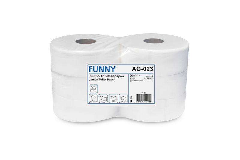  Funny Jumbo-Toilettenpapier  2-lagig  AG-023| VE=  6 Rollen  